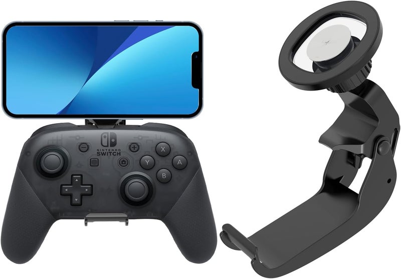 DOYO Holder for Apple Samsung, Gaming Phone Holder for Nintendo Switch and Switch Lite Pro Controllers Magnetic Controller Phone Holder - Image 1